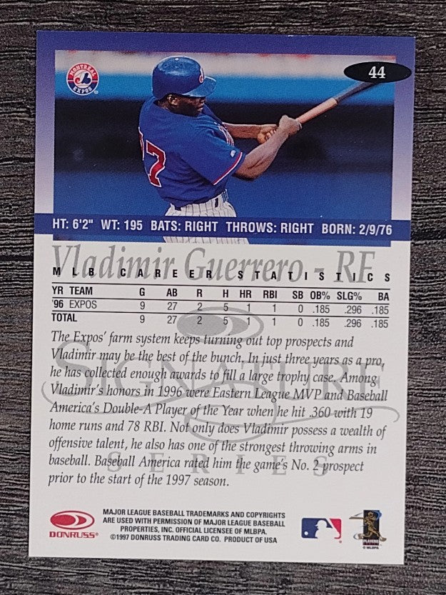 1997 Donruss Signature #44 Vladimir Guerrero