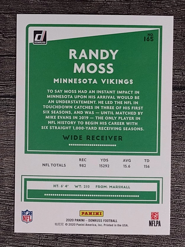 2020 Donruss #165 Randy Moss