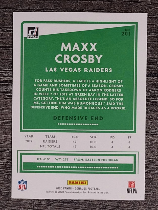 2020 Donruss #201 Maxx Crosby