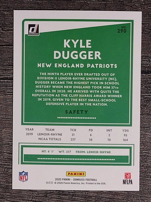2020 Donruss #290 Kyle Dugger RC