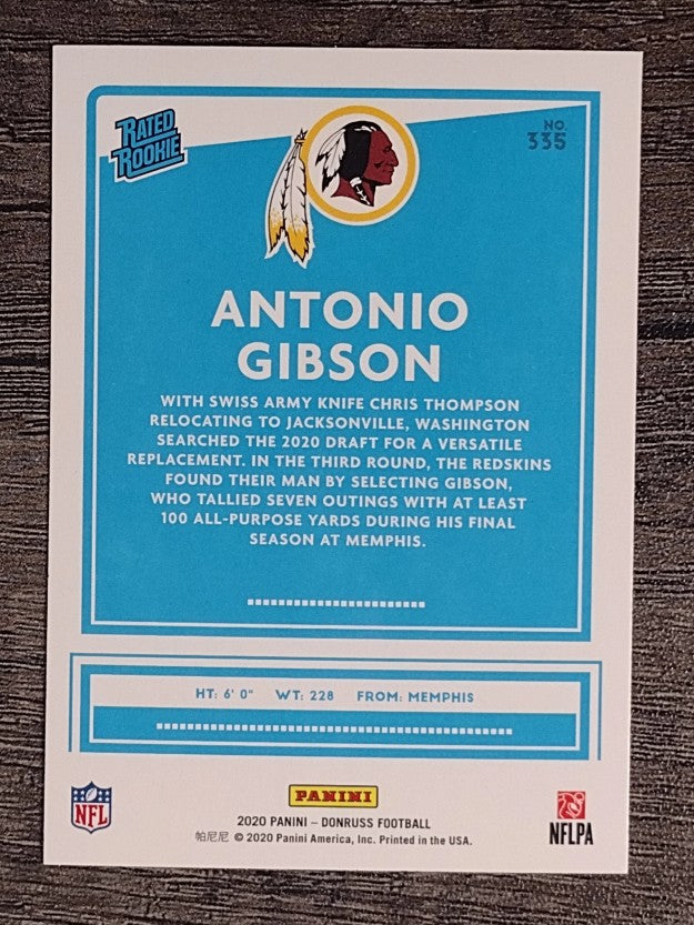 2020 Donruss #335 Antonio Gibson RR RC