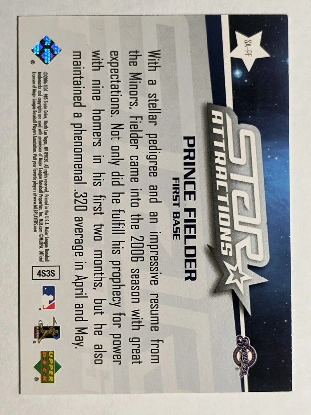 2006 Upper Deck Star Attractions #PF Prince Fielder UPD