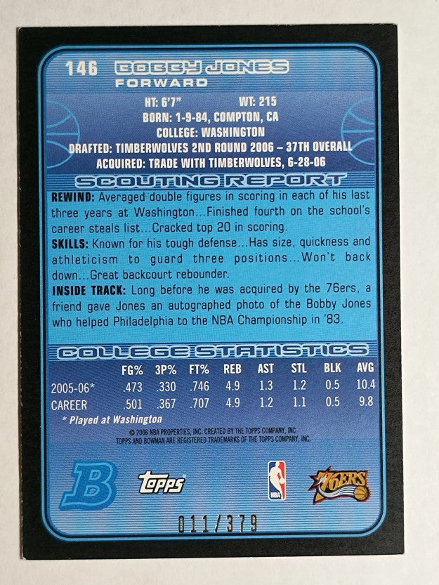 2006-07 Bowman Silver #146 Bobby Jones