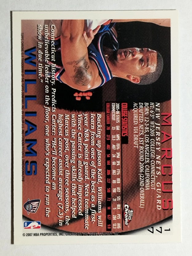 2006-07 Topps Chrome 1996-97 Variations #177 Marcus Williams