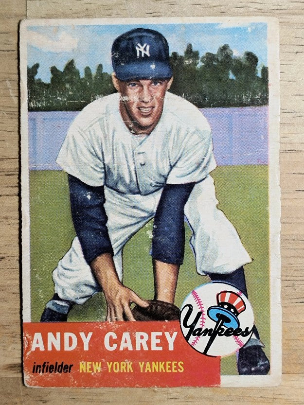 1953 Topps #188 Andy Carey RC (POOR)