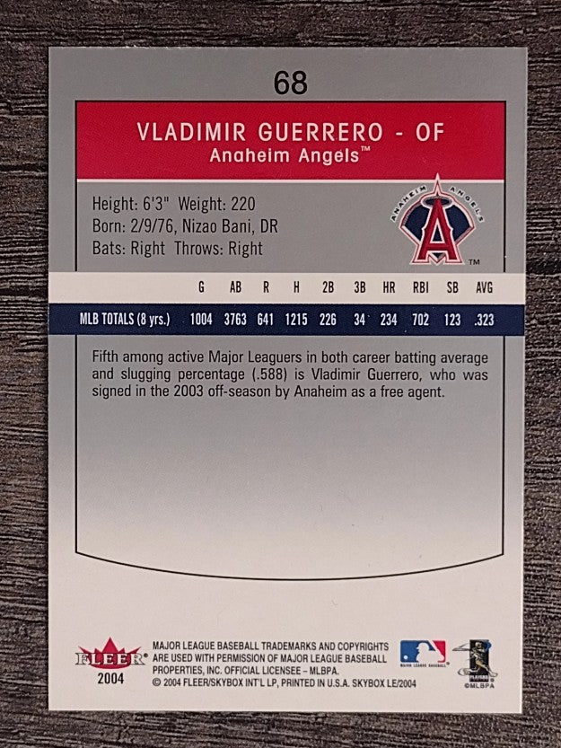 2004 SkyBox LE Retail #68 Vladimir Guerrero