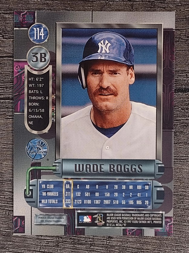 1997 Metal Universe #114 Wade Boggs
