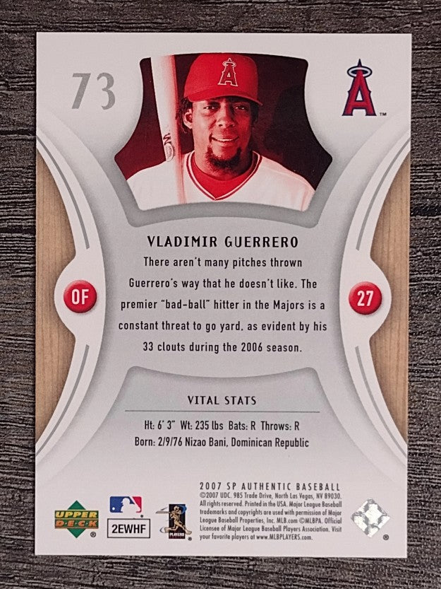 2007 SP Authentic #73 Vladimir Guerrero