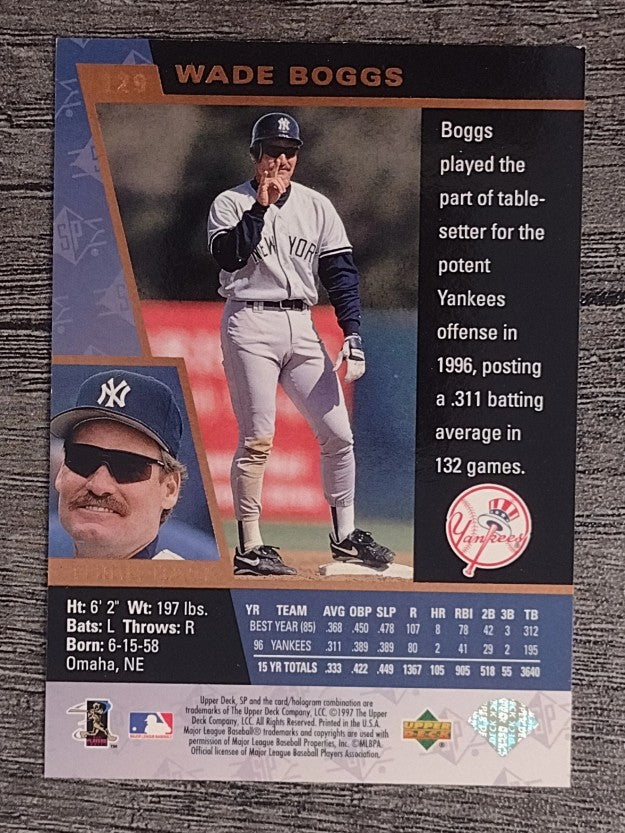 1997 SP #129 Wade Boggs