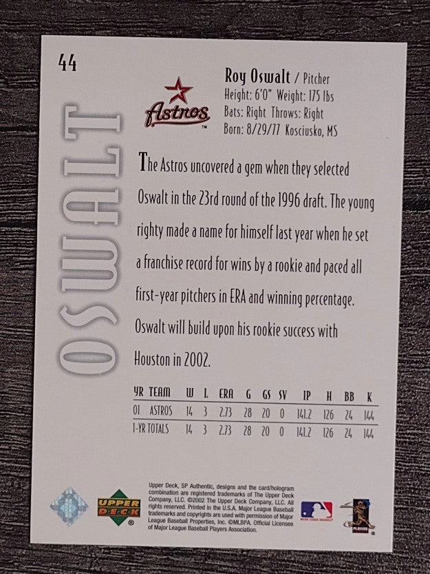 2002 SP Authentic #44 Roy Oswalt
