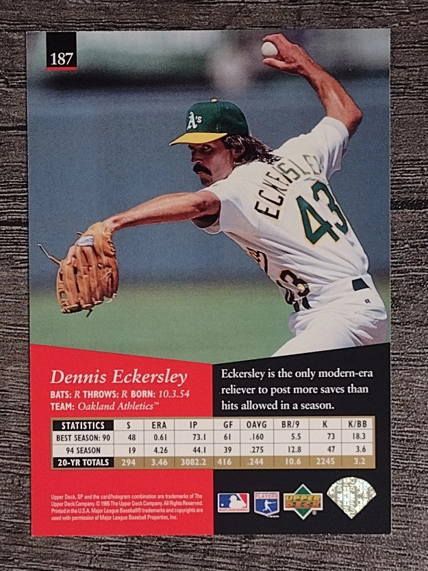 1995 SP #187 Dennis Eckersley