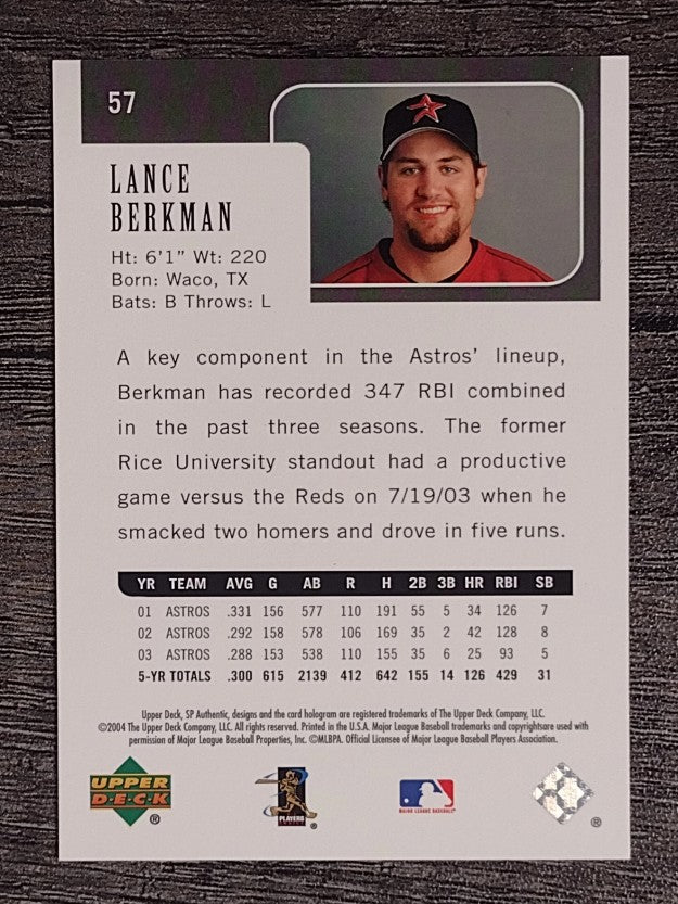 2004 SP Authentic #57 Lance Berkman