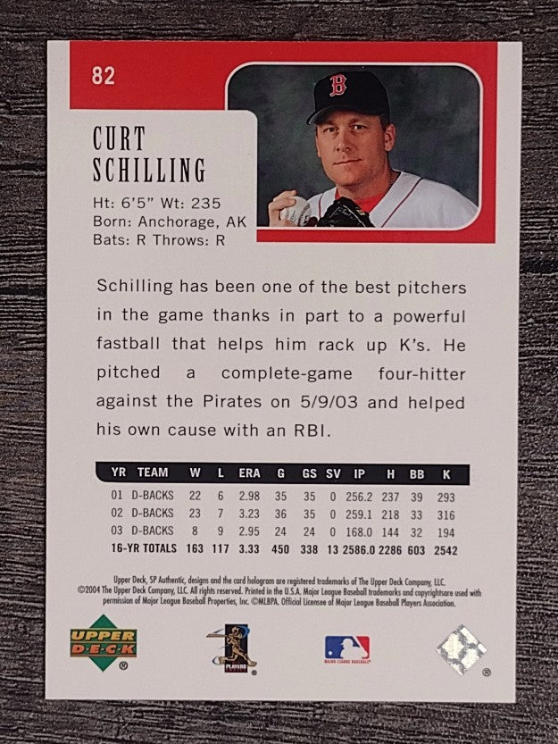 2004 SP Authentic #82 Curt Schilling