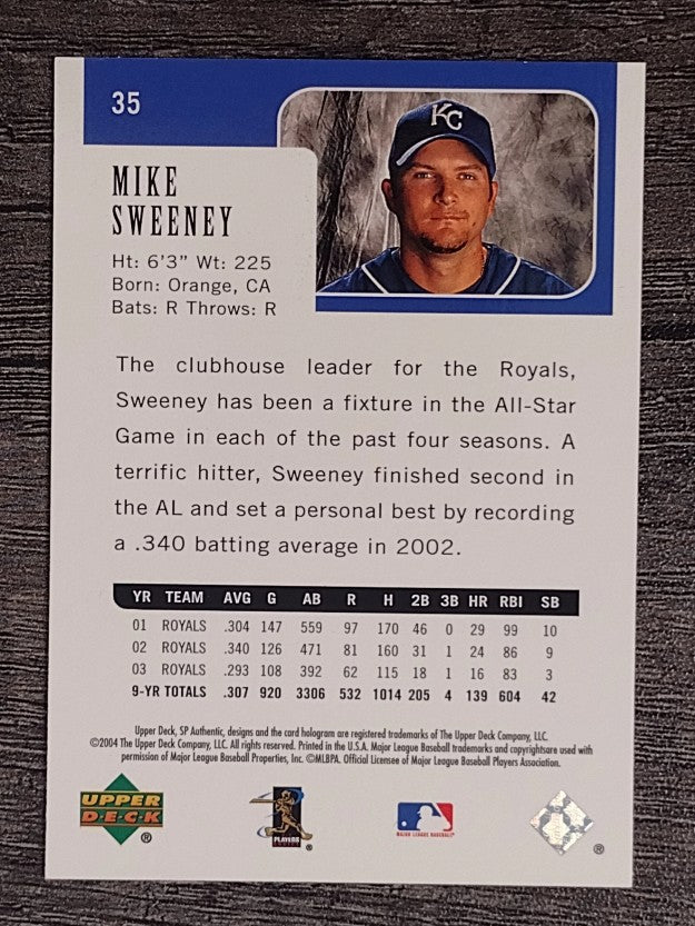 2004 SP Authentic #35 Mike Sweeney