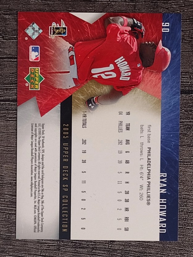 2005 SPx #90 Ryan Howard