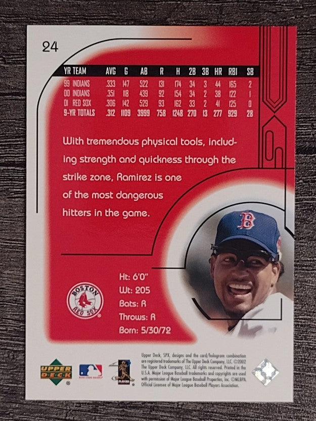 2002 SPx #24 Manny Ramirez