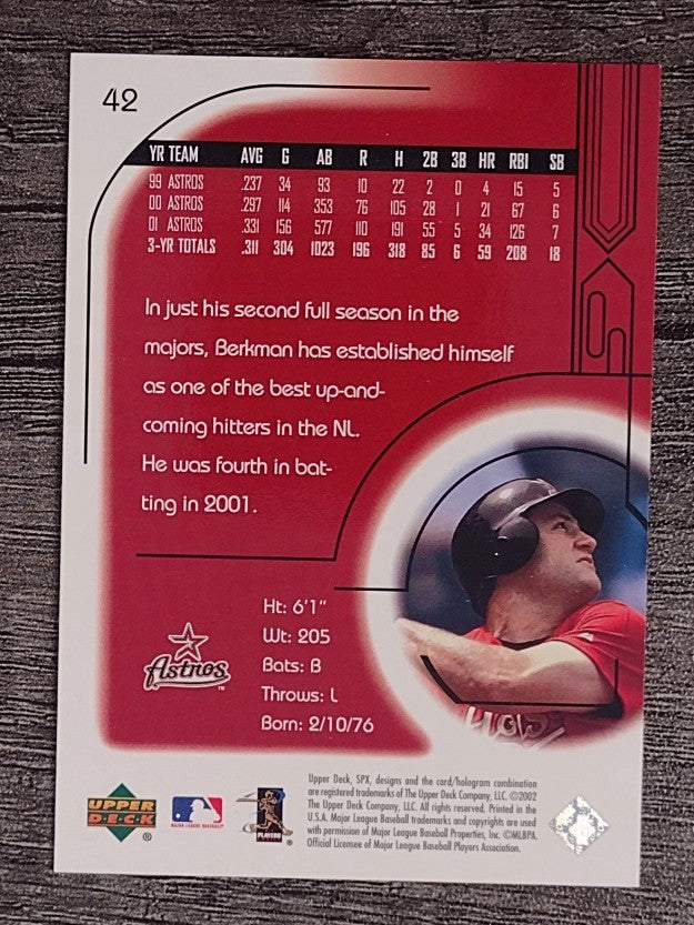 2002 SPx #42 Lance Berkman