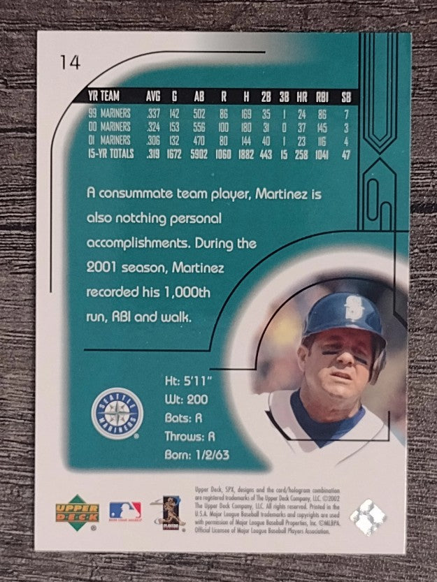 2002 SPx #14 Edgar Martinez