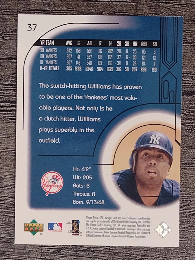 2002 SPx #37 Bernie Williams