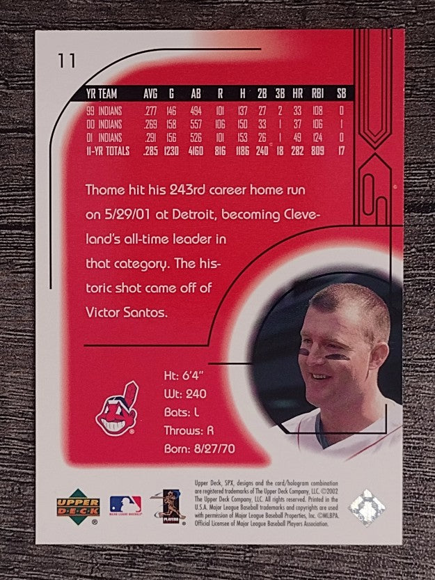 2002 SPx #11 Jim Thome