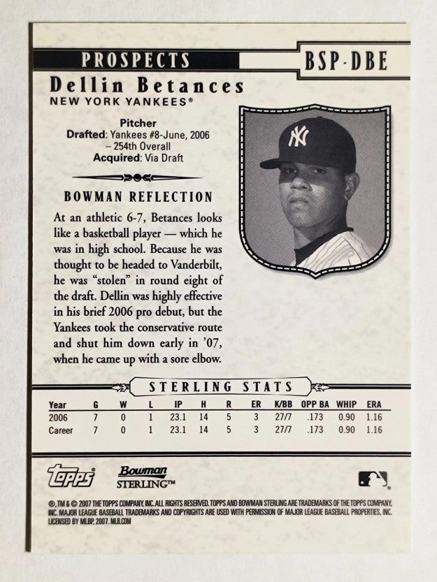 2007 Bowman Sterling Prospects #DBE Dellin Betances