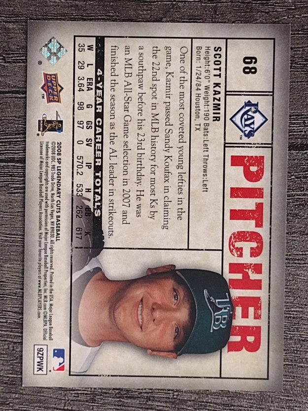 2008 SP Legendary Cuts #68 Scott Kazmir