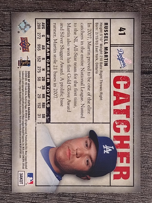 2008 SP Legendary Cuts #41 Russell Martin