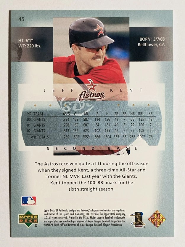 2003 SP Authentic #45 Jeff Kent