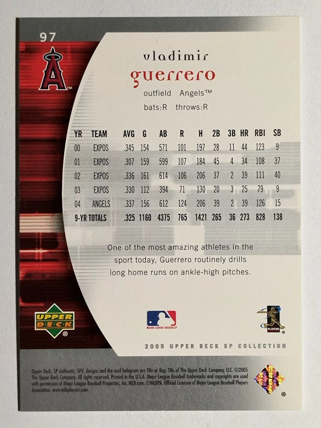 2005 SP Authentic #97 Vladimir Guerrero