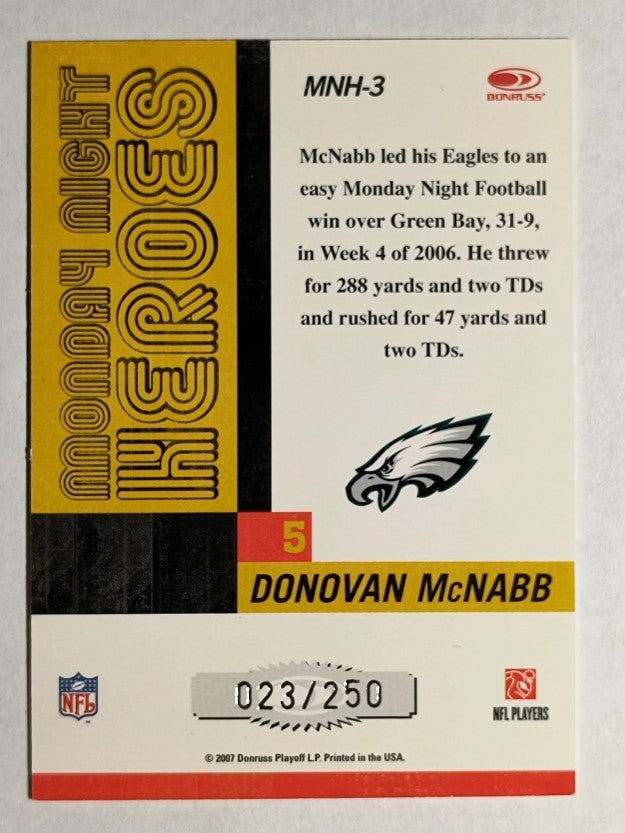 2007 Donruss Classics Monday Night Heroes Silver #3 Donovan McNabb