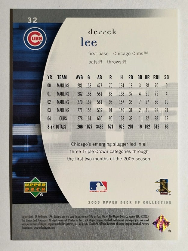 2005 SP Authentic #32 Derrek Lee