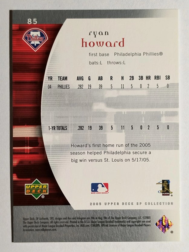 2005 SP Authentic #85 Ryan Howard