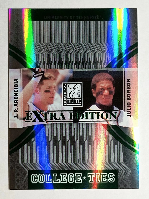 2007 Donruss Elite Extra Edition College Ties #3 J. P. Arencibia/Julio Borbon