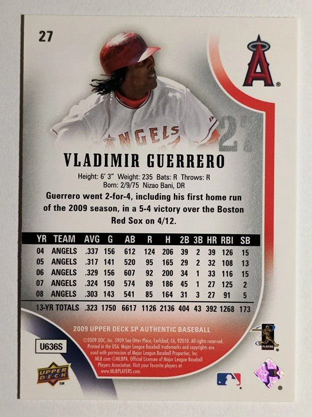 2009 SP Authentic #27 Vladimir Guerrero