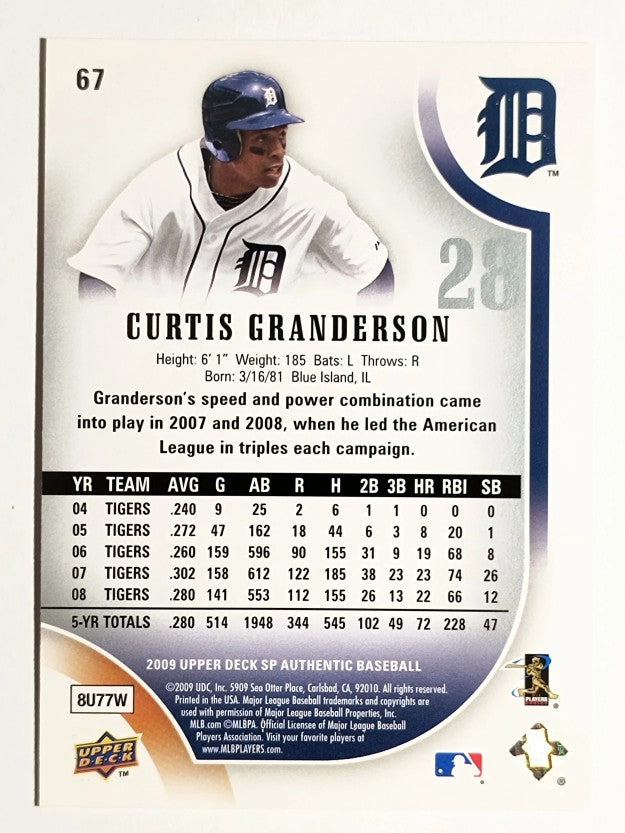 2009 SP Authentic #67 Curtis Granderson
