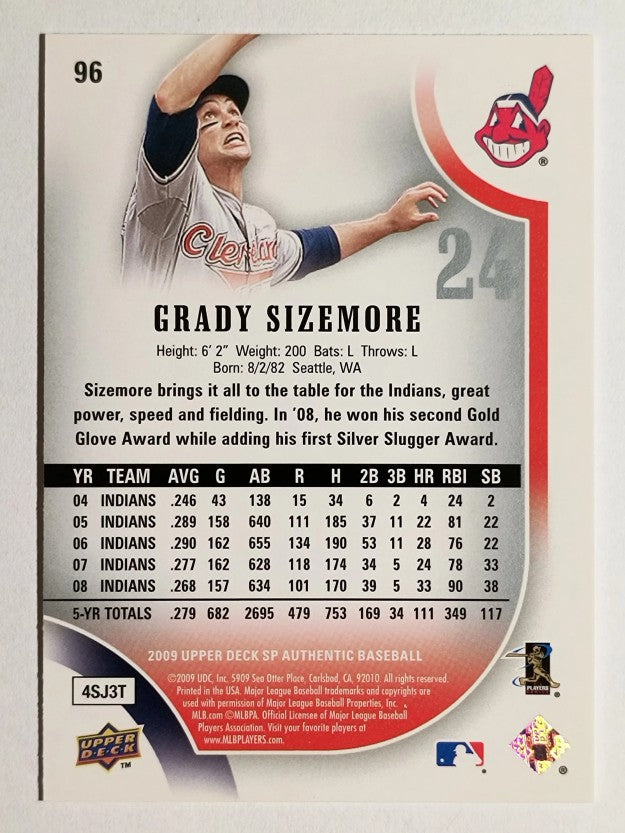 2009 SP Authentic #96 Grady Sizemore