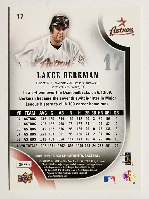 2009 SP Authentic #17 Lance Berkman