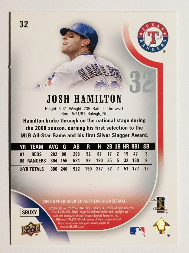 2009 SP Authentic #32 Josh Hamilton