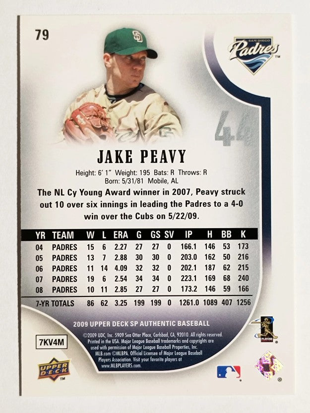 2009 SP Authentic #79 Jake Peavy