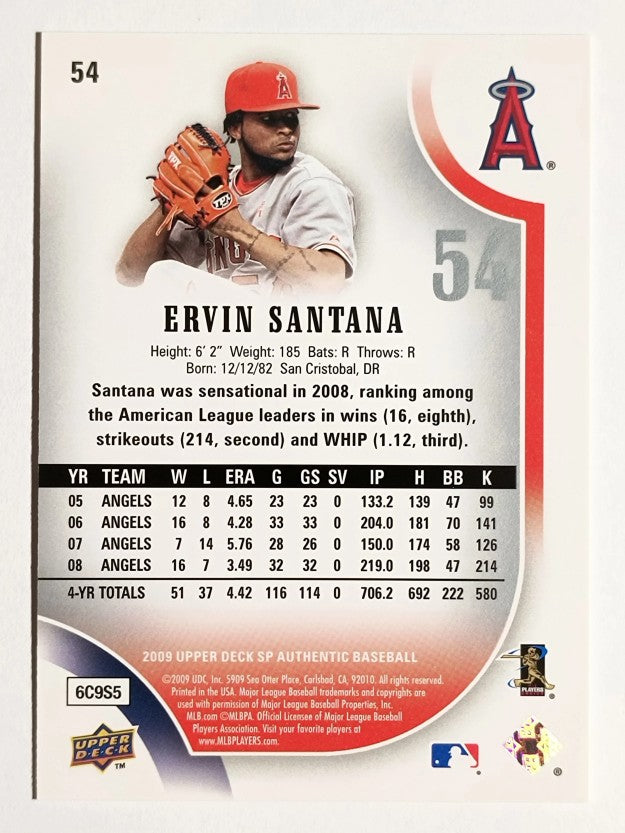 2009 SP Authentic #54 Ervin Santana