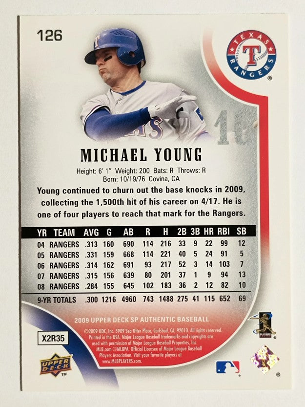 2009 SP Authentic #126 Michael Young