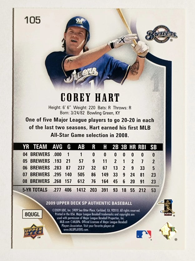 2009 SP Authentic #105 Corey Hart