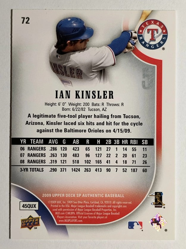 2009 SP Authentic #72 Ian Kinsler