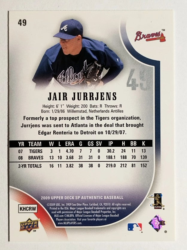2009 SP Authentic #49 Jair Jurrjens