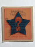 1986 Sportflics Trivia #35 Baseball Trivia Quiz