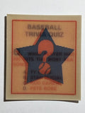 1986 Sportflics Trivia #16 Baseball Trivia Quiz