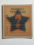 1986 Sportflics Trivia #22 Baseball Trivia Quiz