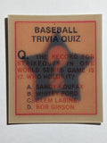 1986 Sportflics Trivia #30 Baseball Trivia Quiz
