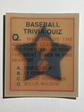 1986 Sportflics Trivia #23 Baseball Trivia Quiz