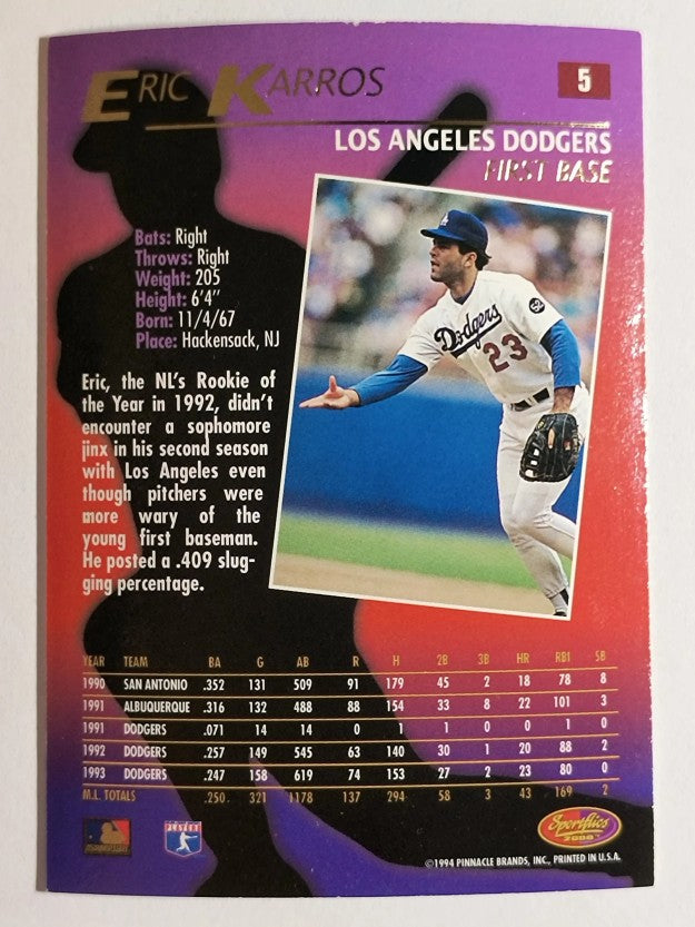 1994 Sportflics #5 Eric Karros